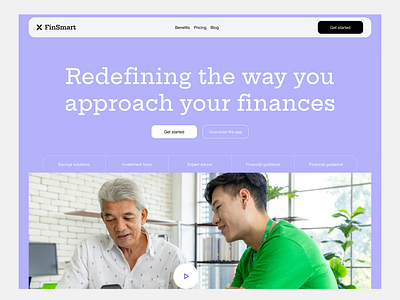 FinTech website hero section fintech fintech website investment platform landing page saving platform ui