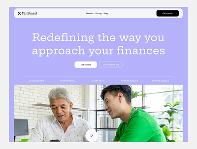 FinTech website hero section fintech fintech website investment platform landing page saving platform ui