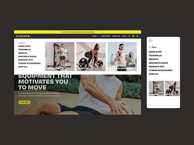 Centr Navigation app body centr chris hemsworth design digital exercise fitness gym health mind nutrition product shop training ui ux web weights wellness