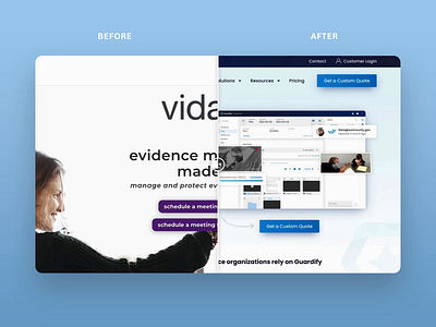 Guardify - Home Page Before / After bright clean colorful design graphic design home page modern sass ui ux web design website website design