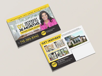 Window Company Direct Mailer Design advertising direct mailer design eddm graphic design postcard