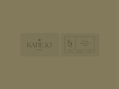 Katie Jo Photo art direction branding design graphic design logo print design typography