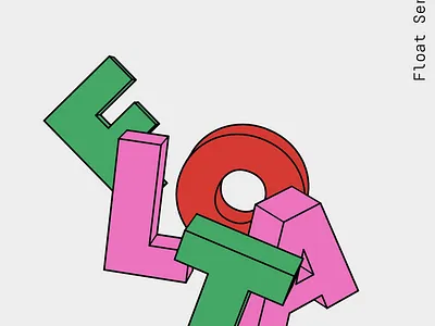 Float Series - Holke79 Studio 3d type 3d typography exploration design motion design physics animation