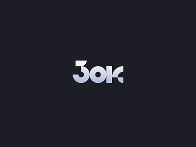 30 K followers 30 awarded branding charge crypto design designer followers identity illustration k lettering logo minimal number numbers prompt simple simulation world