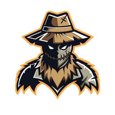 Scarecrow Mascot Logo bold mascot logo branding design esports gaming logo halloween halloween logo illustration logo logo for sale mascot mascot logo design scarecrow scarecrow mascot logo unique mascot logo vector website