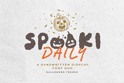 Spooki Daily displayfont font halloween handlettering hanwritten october script spooky typewritter typography