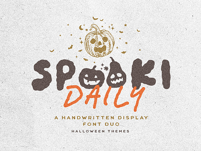 Spooki Daily displayfont font halloween handlettering hanwritten october script spooky typewritter typography