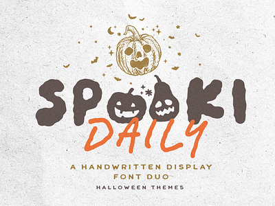 Spooki Daily displayfont font halloween handlettering hanwritten october script spooky typewritter typography