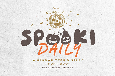 Spooki Daily displayfont font halloween handlettering hanwritten october script spooky typewritter typography