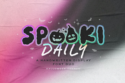 Spooki Daily displayfont font halloween handlettering hanwritten october script spooky typewritter typography