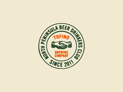 Tofino Brewing Company Merch Graphics badge beer brewery club font illustration logo merch pnw stamp tofino vector vintage