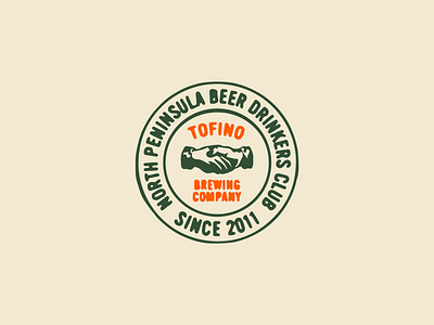 Tofino Brewing Company Merch Graphics badge beer brewery club font illustration logo merch pnw stamp tofino vector vintage