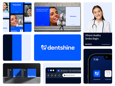 Dentshine - Branding brand identity branding branding medical dental dental branding design logo logo dental logo identity logo type medical visual identity