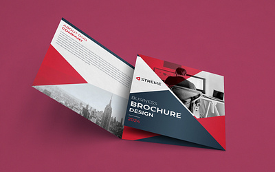 Square Business Brochure Template branding business corporate graphic design logo real state