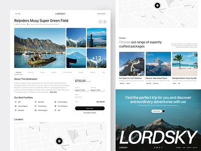 Lordsky - Destination Details Page adventure agency clean design destination details details page hiking montain travel travel agency travel web traveling ui ui design ux vacation web web design website