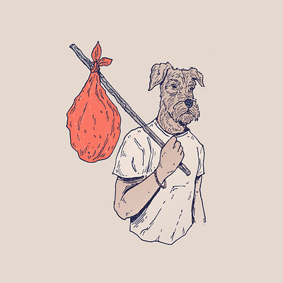 Inktober day 14: Roam art cartoon character character design design dog drawing homeless illustration inktober roam