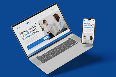 HealthCare Landing Page and Mobile View doctor figma healthcare landing page medical uiux ux design webdesign website