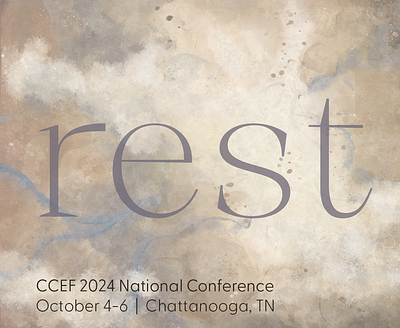 2024 CCEF National Conference Branding - Rest events graphic design landscape painting