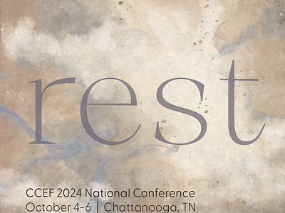 2024 CCEF National Conference Branding - Rest events graphic design landscape painting