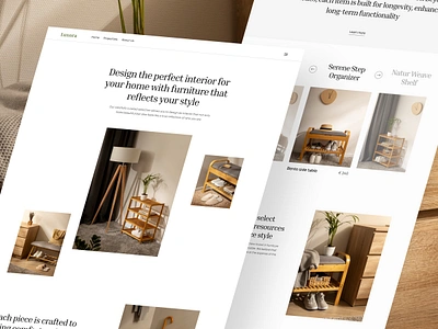 Luxora - Furniture Landing Page arch architect chair clean decoration design furniture ikea interior landing page modern popular sofa ui web web design website