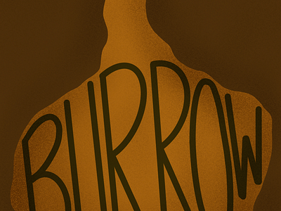 Peachtober 2024 Day 14: Burrow illustration peachtober typography