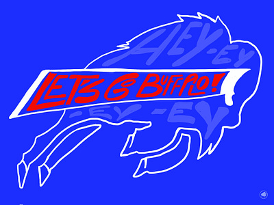 gameday doodle buffalo buffalo bills doodle football go bills hype nfl procreate sketch typography word art