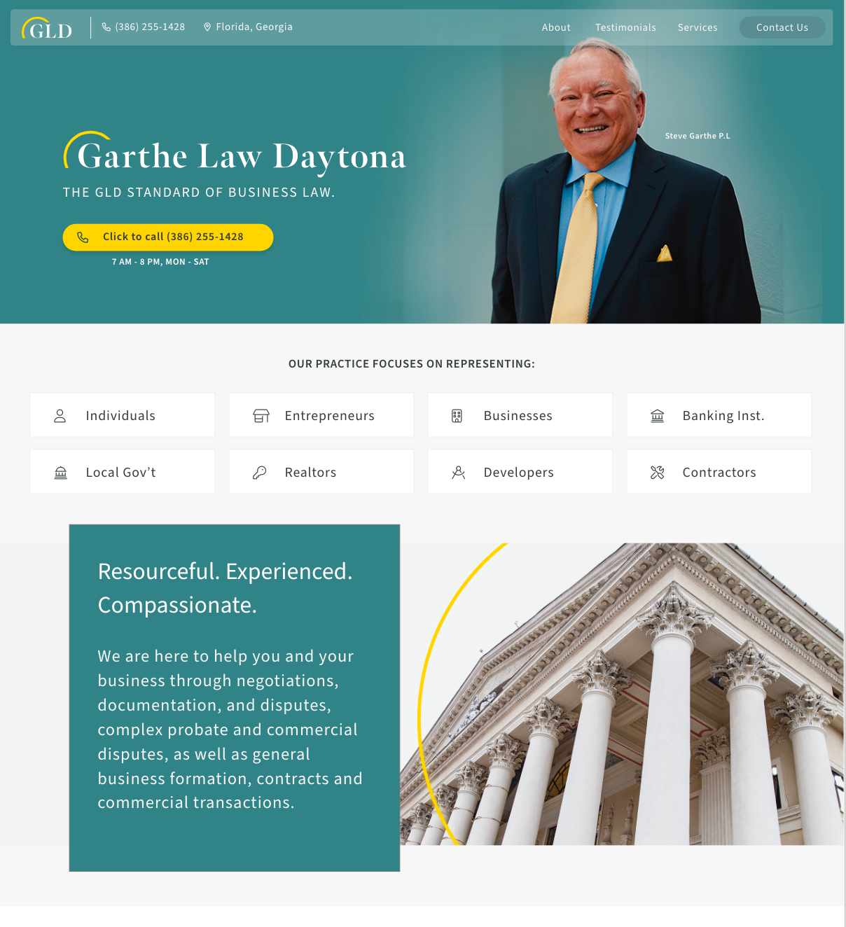 Law Firm Branding and Website Design branding design graphic design lawyer website legal website logo teal and gold ui website wordpress design