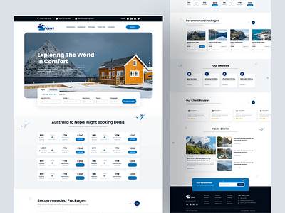 CEMT - Travels and Tours website UIUX Design adventure booking clean website flight booking homepage hotel booking landing page top designer tourism tours travel agency travel landing page travel website traveller travels uiux uiux designer uiux designer bangladesh vacation website