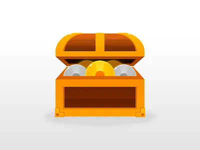 Music Game: Treasure Box box chest gift gift box golden disc music disc silver disc surprise chest treasure treasure box treasure chest vintage chest wooden box wooden chest