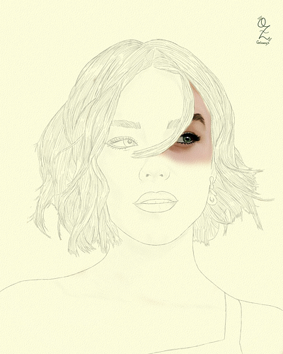 Milly Alcock Portrait Sketch art arte boceto color design dibujo digitalart drawing fanart illustration milly alcock ozgaleano portrait retrato sketch