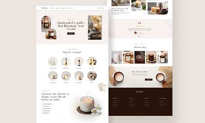 Lavana Fragrances Candle Shop brand identity candle candle shop design ecommerce graphic landing page logo design mockup perfume product design scent ui ui design website