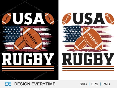 USA Rugby Typography Design With American Flag american flag american football football kdp pod rugby gift card rugby poster design rugby svg rugby tote bag rugby tshirt rugby typography sports design sports tee sticker tshirt tumbler usa flag usa flag rugby usa rugby wall canvas