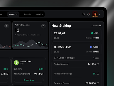 Stacked Crypto Dashboard - Create New Stacking bitcoin blockchain broker create stacking crypto crypto dashboard crypto stacking cryptocurrency currency dashboard design design ethereum figma investing product design saas stacking crypto stacking dashboard stockmarket ui