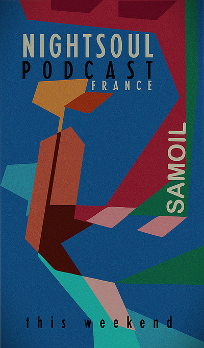 NIGHTSOUL PODCAST FRANCE artwork graphic design minimal modern nightsoul podcast france poster