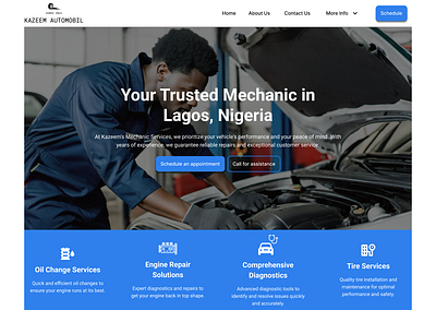 Hero Section for Auto Repair Shop design figma ui uidesign ux uxdesign web webdesign websitedesign websiteinspiration