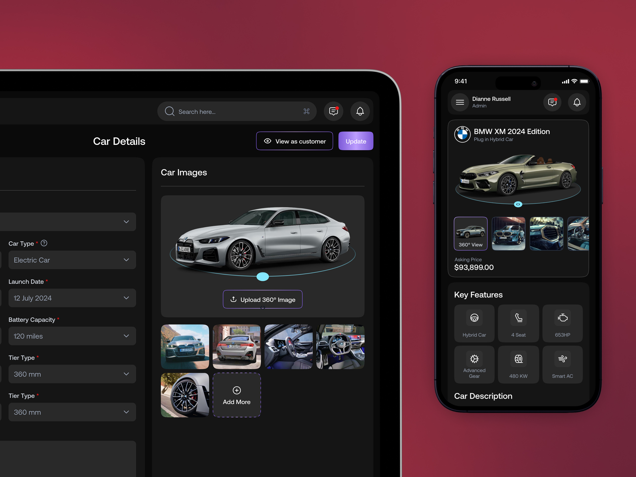 Automotive Dashboard design and Mobile version by FocoTik UI UX for ...
