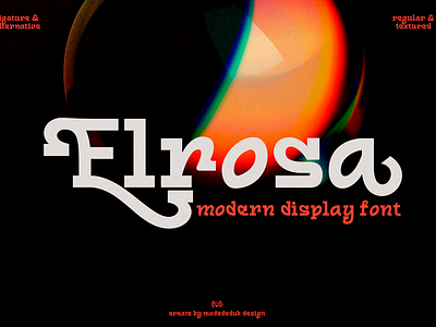 Elrosa Display Font barber branding christmas coffee display fashion groovy headline ligature logotype modern packaging retro slab title typography uique vintage wedding whiskey