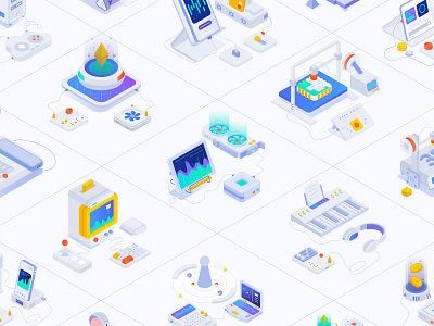 Internet & Technology Isometric Icons app icons banking connection future tech icon design icon set icons internet internet of things iot iot app isometric isometric icon network tech technology vector web icons webicon wifi