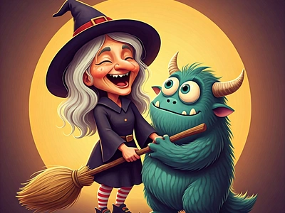 Wizard with monster adobe illustrator adobe photoshop cartoon character illustration illustrator