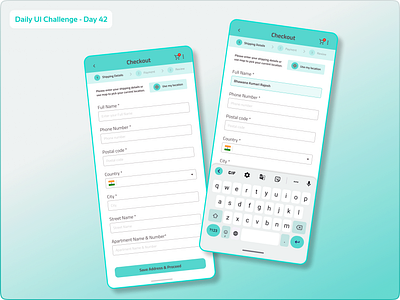 Daily UI Challenge #42 - Design a form to put shipping details daily ui challenge hype 4 academy shipping details form square.one ui ux ux design