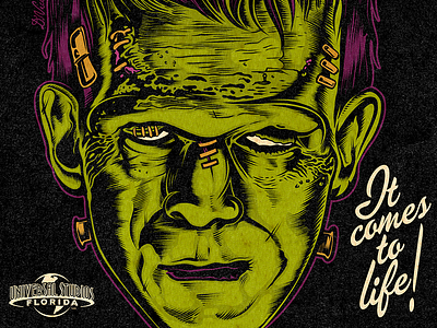 FRANKENSTEIN branding character david vicente design digital art drawing dvicente art frankenstein horror illustration inking monsters print t shirt design