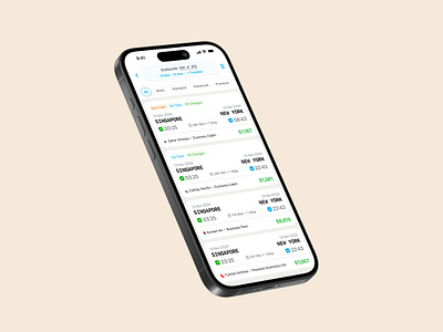 Flight Booking - Redesign (Hooper) app booking clean design flight listing minimal product redesign ui ui ux