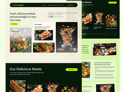 Fresh delight agency branding design figma illustration landingpage ui webflow wordpress