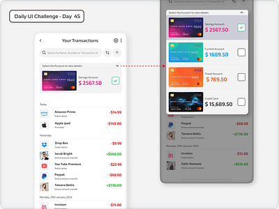 Daily UI Challenge #45 - Design a dropdown list daily ui challenge design square.one ui ux ux design