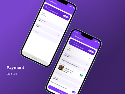 Budgeting - Split Bill app bill design fintech mobile app payment ui ux
