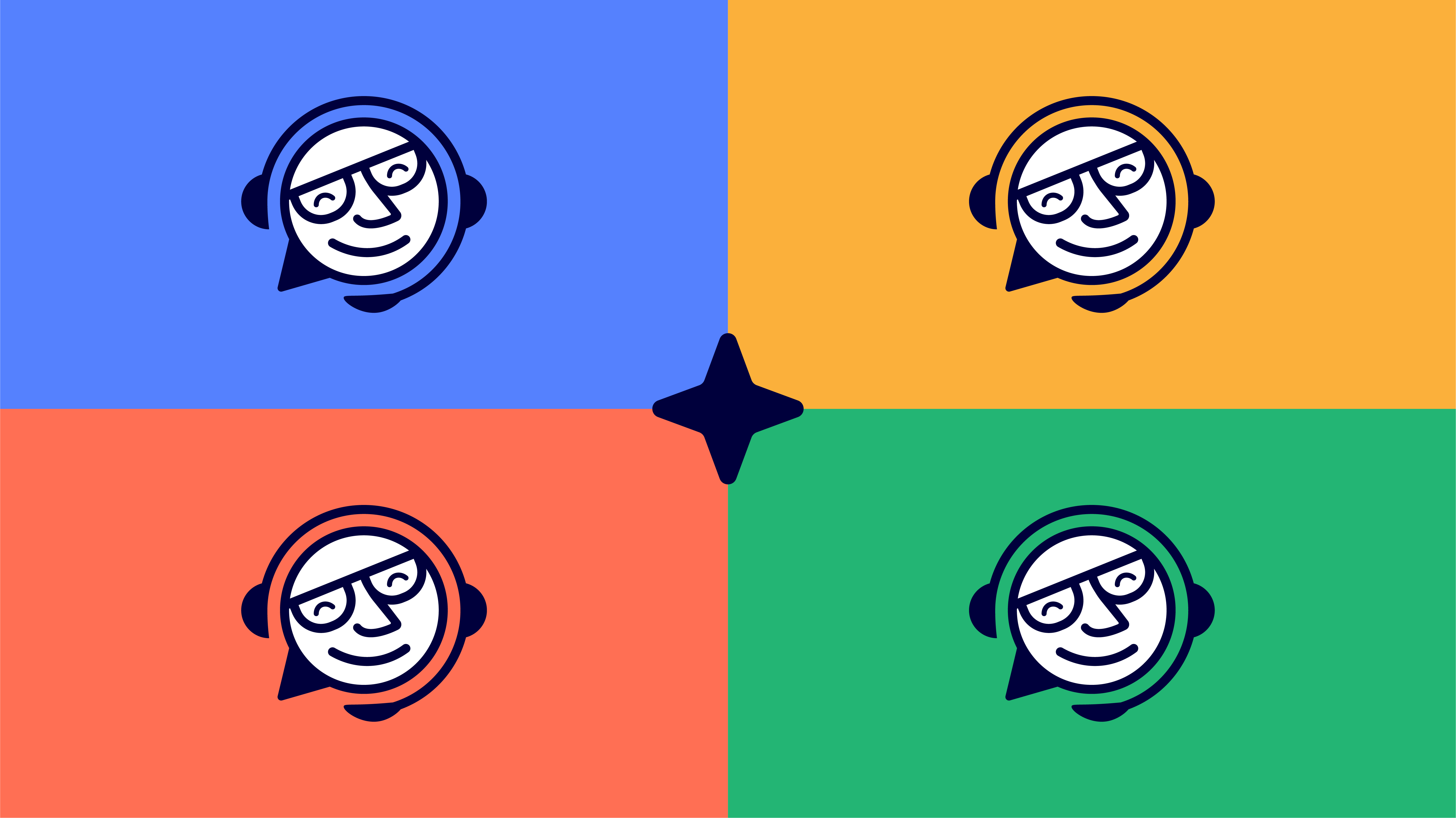 Logo branding consultation logo consulting design facelogo frendly glasses graphic design headphones logo logo design logo glasses logo smile mascot simple logo smile