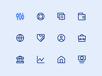 BlackBull Iconography app icon blue icons branding design finance icons fintech icons graphic design icon icon design icon grid icon structure iconography identity illustration minimal design pixel icons simple icons stocks icon system icons ui