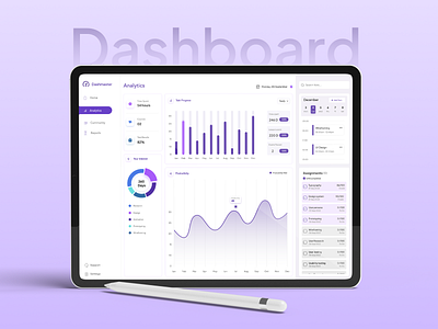 Task Dashboard Design dashboard dashboard ui figma ipad ipad mockup photoshop redesign tablet ui