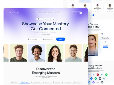 Masters Hub Website Design animation app branding design design concept graphic design industry based design landing page landing page design logo minimal motion graphics portfolio trend ui user experience ux web web design website