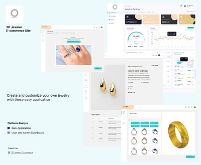 3D Jeweler E-Commerce android branding dashboard design graphic design illustration ios ui ux web website